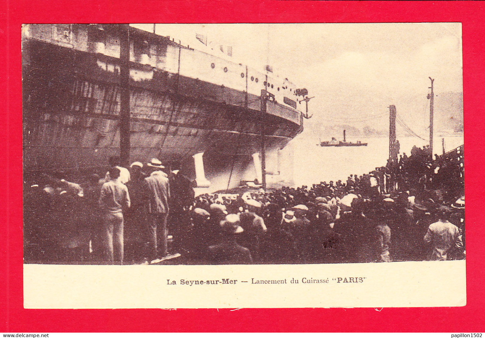 F-83-La Seyne Sur Mer-04A55  Le Lancement Du Cuirassé PARIS, Cpa BE - La Seyne-sur-Mer