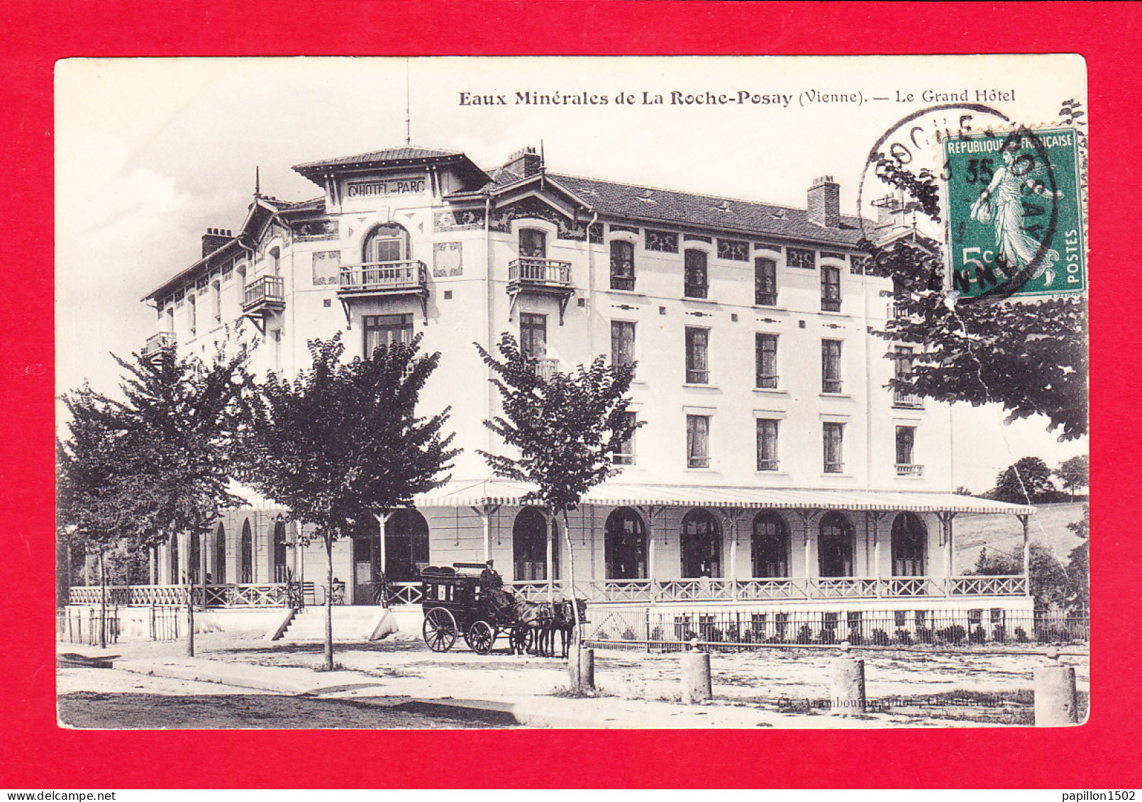 F-86-La Roche Posay-40A55  Les Eaux Minérales De La Roche Posay, Le Grand Hôtel, Cpa  - La Roche Posay