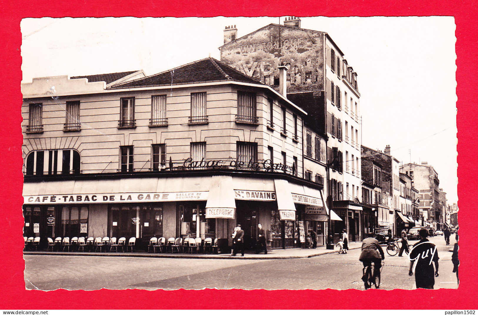 F-92-Courbevoie-08A55  Le Tabac De La Gare, Maison Davaine, Rue De Bezons - Courbevoie