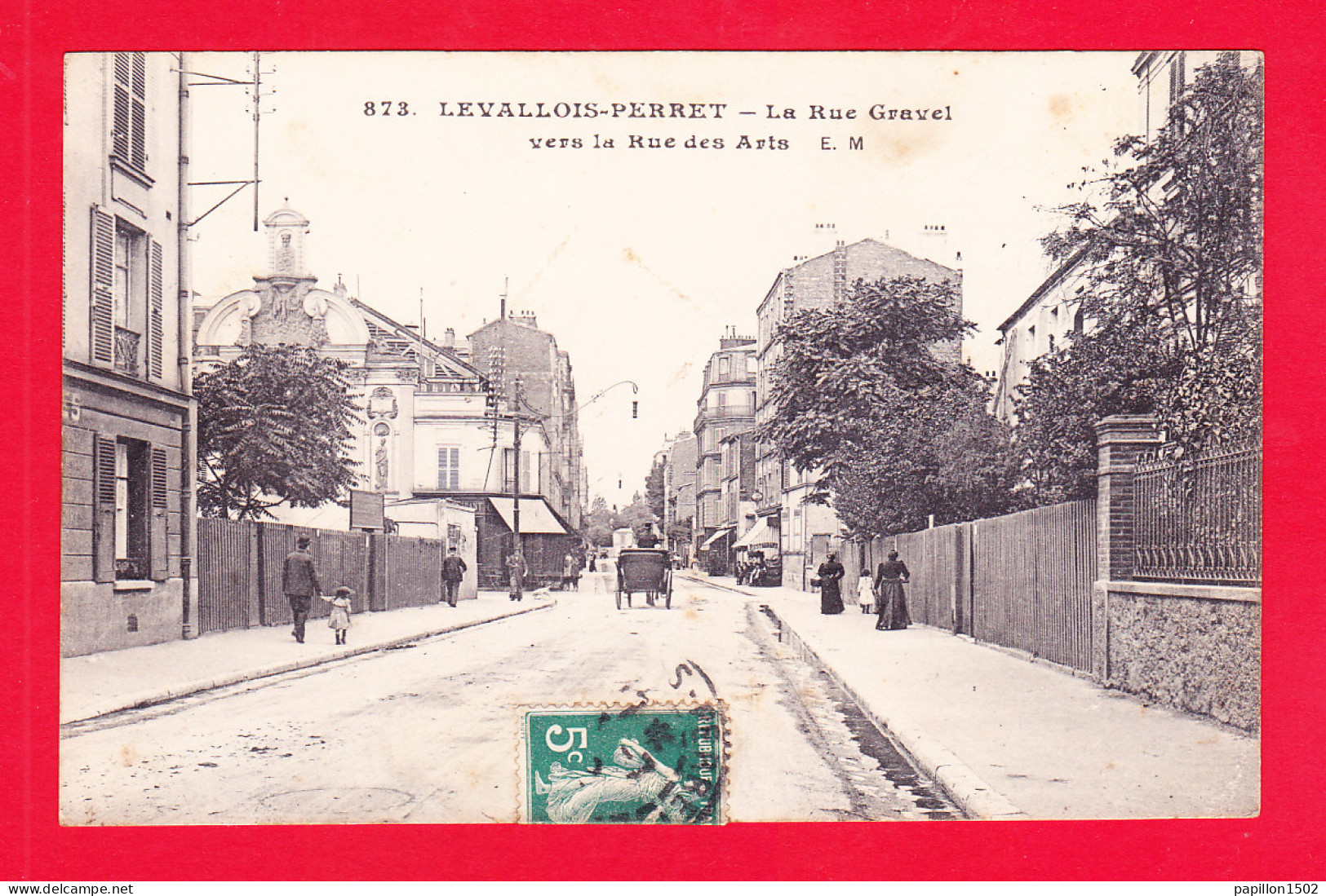 F-92-Levalllois Perret-14A55  La Rue Gravel Vers La Rue Des Arts, Cpa  - Levallois Perret