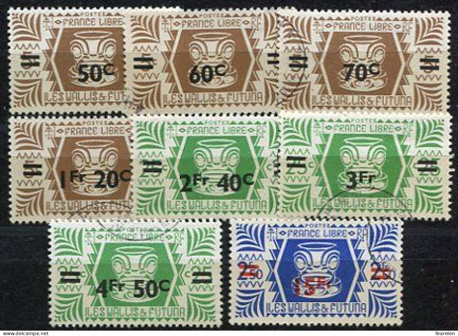 Colonie Française, Wallis & Futuna N°148/155 Oblitérés, Qualité Très Beau - Used Stamps