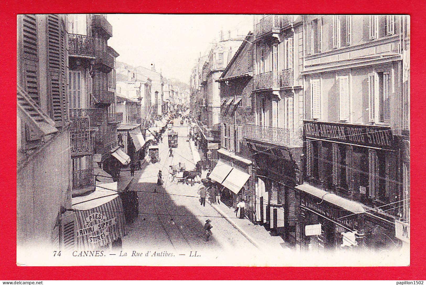 F-06-Cannes-45P94  La Rue D'Antibes, Commerces, Animation, Cpa BE - Cannes