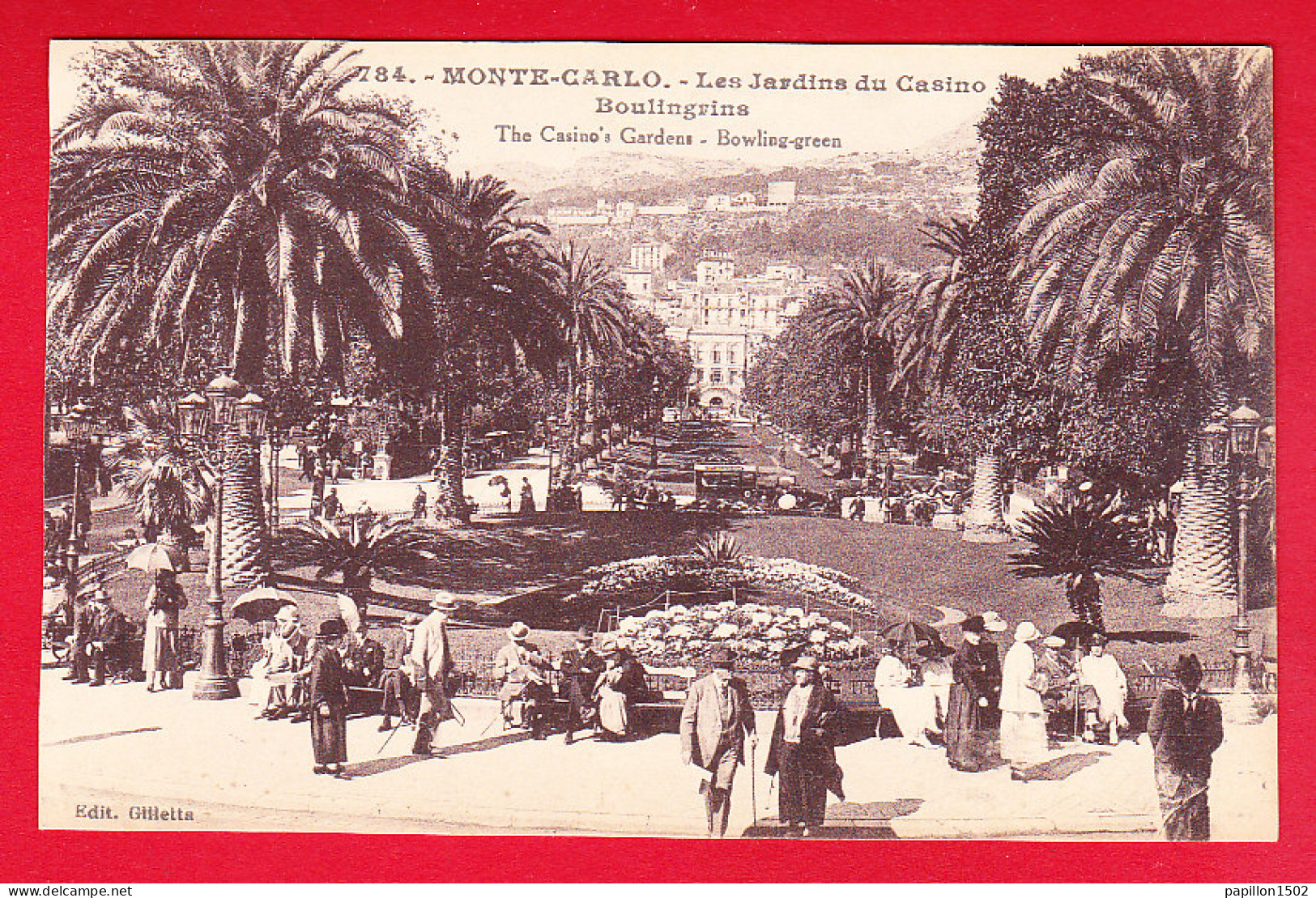 F-06-Monte Carlo-21P94  Les Jardins Du Casino Boulingrins, Belle Animation, Cpa BE - Autres & Non Classés