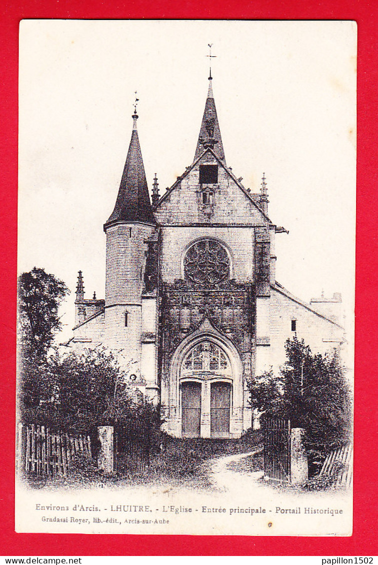 F-10-Lhuitre-01P94  L'église, Entrée Principale, Portail Historique, Cpa BE - Autres & Non Classés