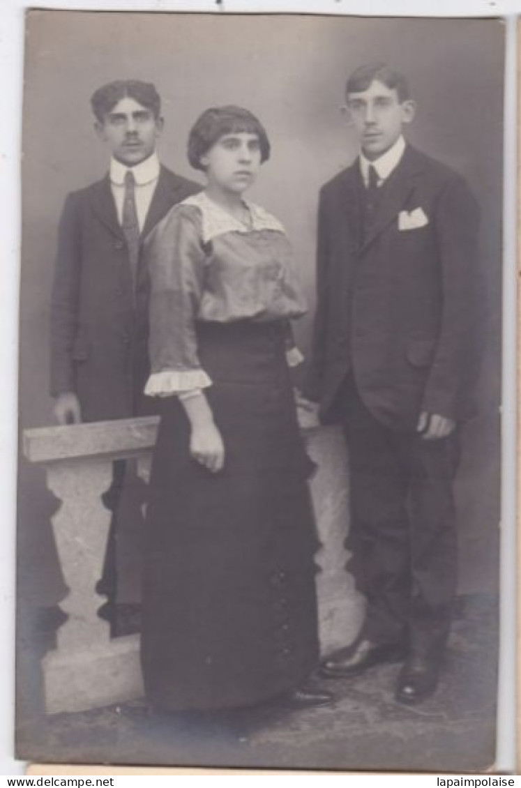 Carte Photo De Cabinet Portrait Nuage Sépia D'une Fillette Avec Noeud Dans Cheveux Photo A DE RYCKE Tourcoing Réf 29990 - Anonymous Persons