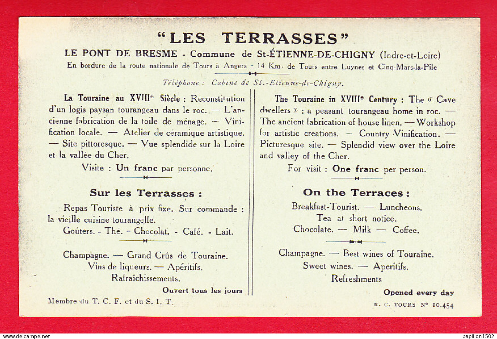 F-37-Saint Etienne De Chigny-03P94   Les Terrasses  Côté Ouest, La Rampe, Petite Animation, Voir Verso Tarifs, Cpa BE - Andere & Zonder Classificatie