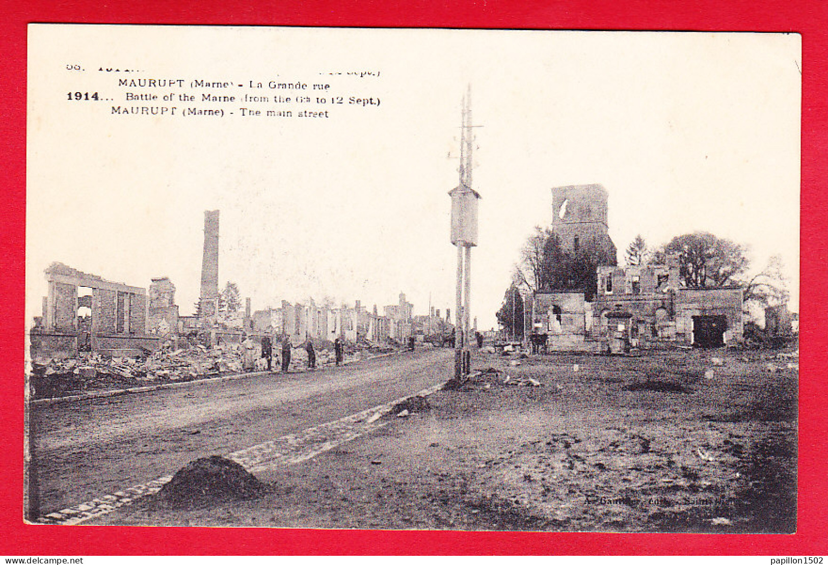 F-51-Maurupt-01P94  La Grande Rue, Pendant La Guerre 1914, Cpa BE - Other & Unclassified