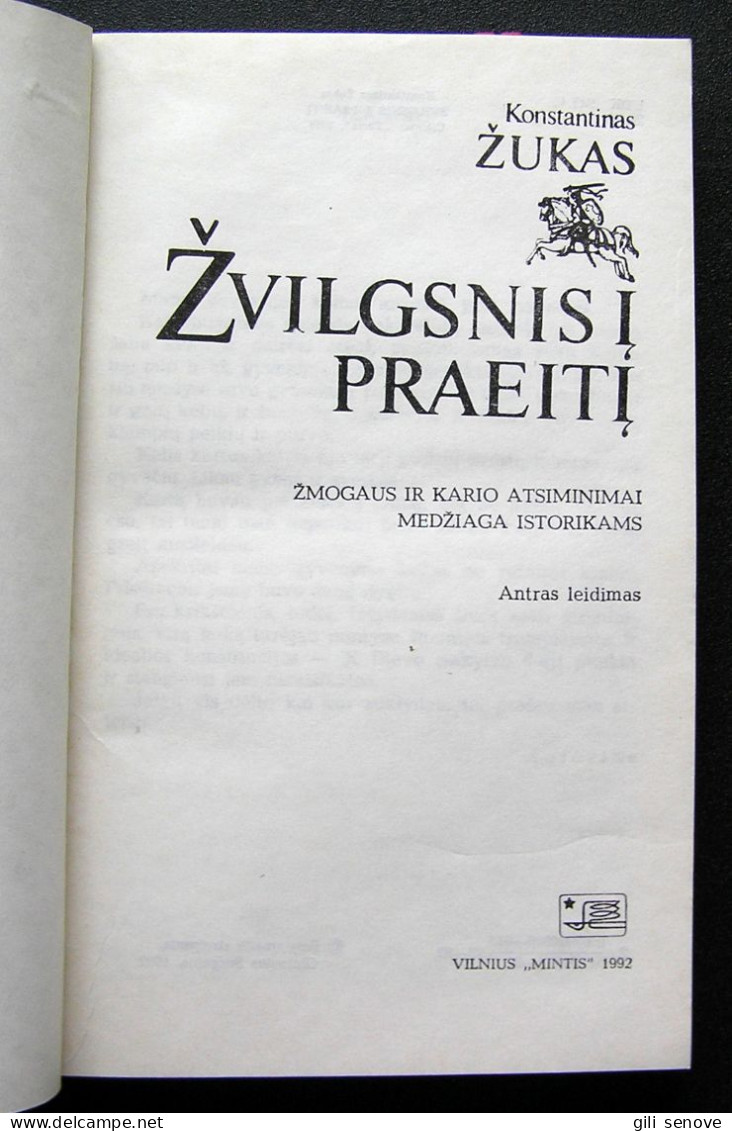 Lithuanian Book / Žvilgsnis į Praetį 1992 - Cultura