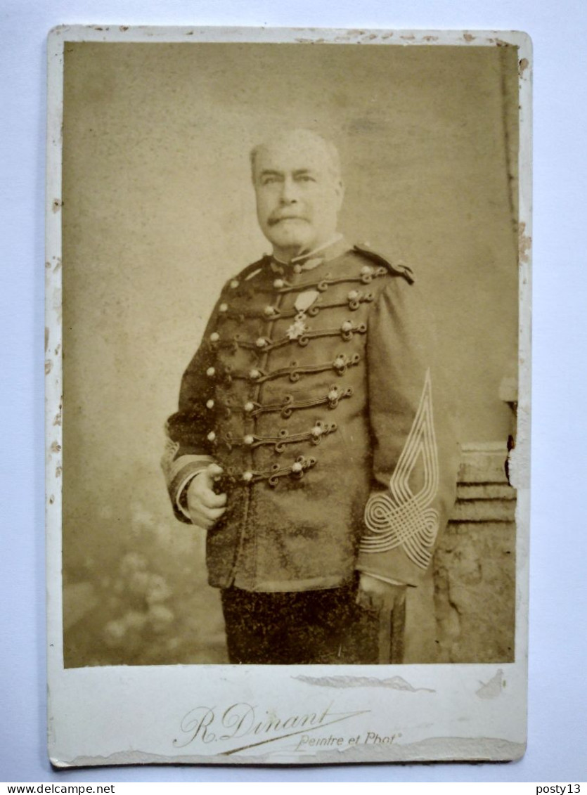 CDV Format Cabinet - Officier Supérieur Médaille Légion D'honneur - Dolman Artillerie ? Photo Dinant , Châteauroux - Guerre, Militaire