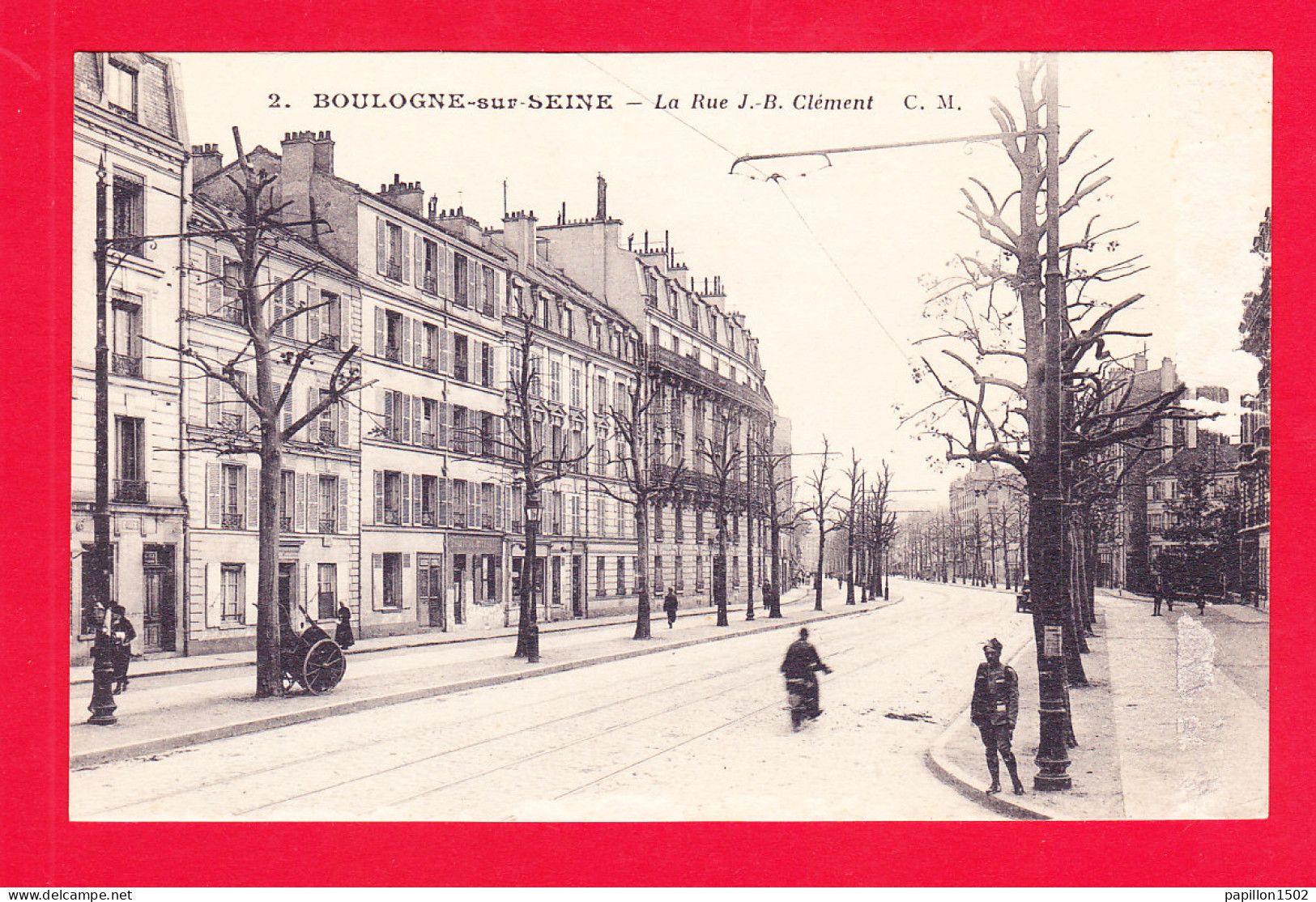 F-92-Boulogne Sur Seine-11P94  La Rue J.B. Clément, Animation, Cpa  - Boulogne Billancourt