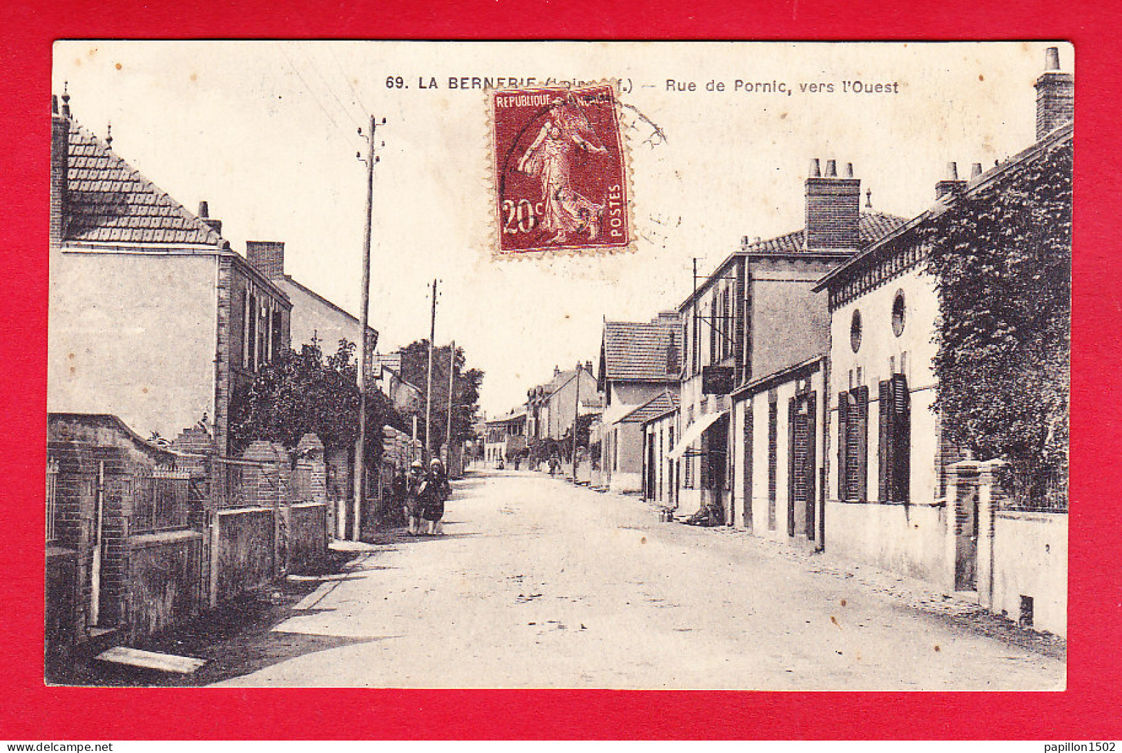 F-44-La Bernerie-05P204 Rue De Pornic, Vers L'Ouest, Cpa  - La Bernerie-en-Retz