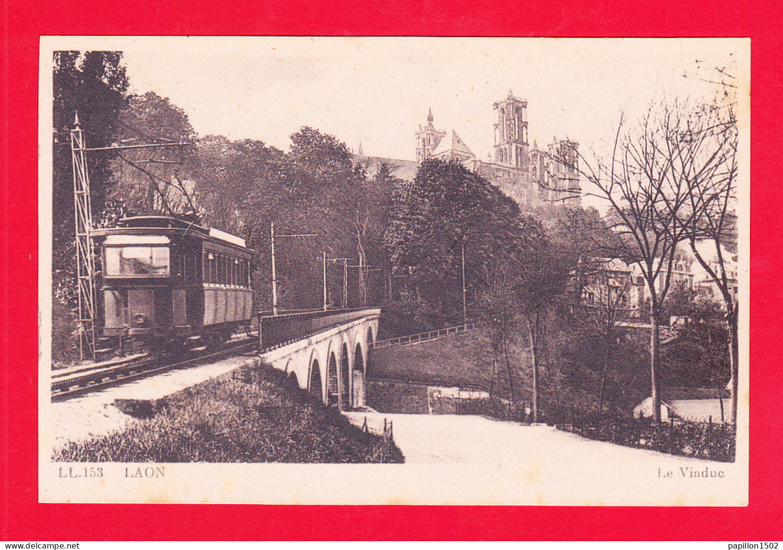 F-02-Laon-28Ph61  Le Viaduc, Train Sur Le Viaduc, Cpa BE - Laon