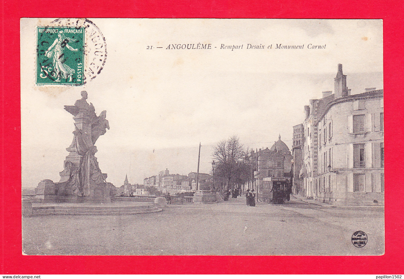 F-16-Angouleme-259Ph61  Rempart Desaix Et Monument Carnot, Cpa BE - Angouleme
