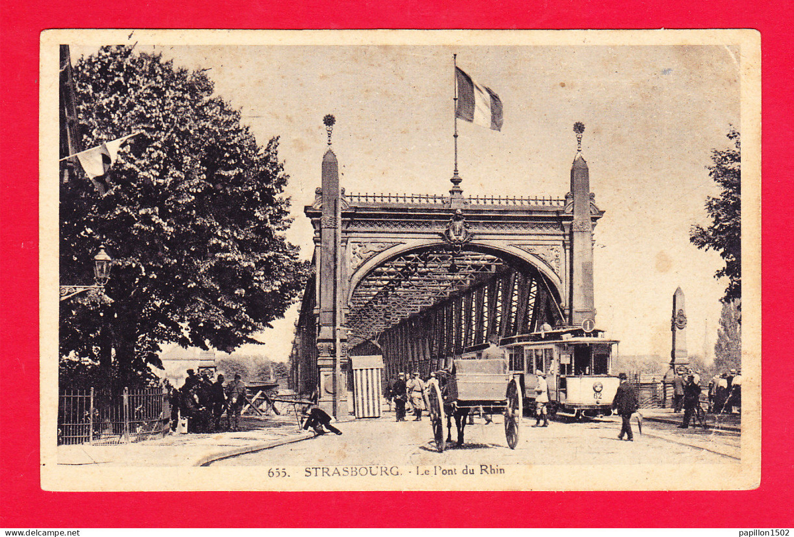 F-67-Strasbourg-73Ph61  Le Pont Du Rhin, Tramway, Cpa  - Straatsburg