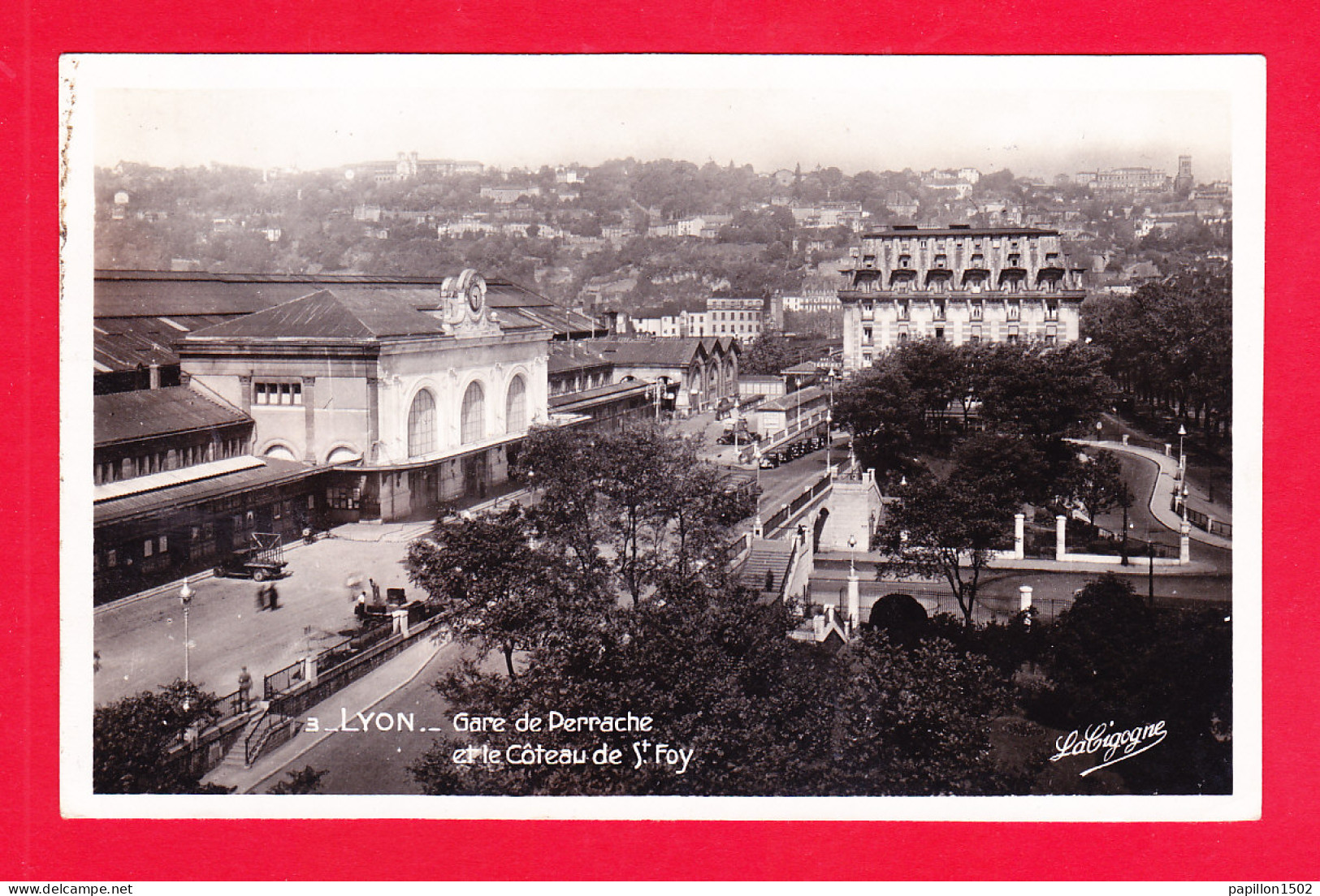 F-69-Lyon-89Ph61  La Gare Der Perrache Et Le Côteau De St Foy - Lyon 7