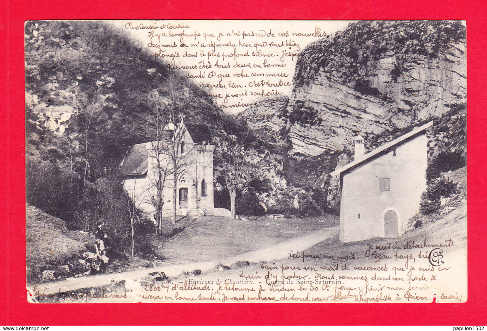 F-73-Chambery-23Ph61  La Gorge De Saint Saturnin, Cpa Précurseur  - Chambery