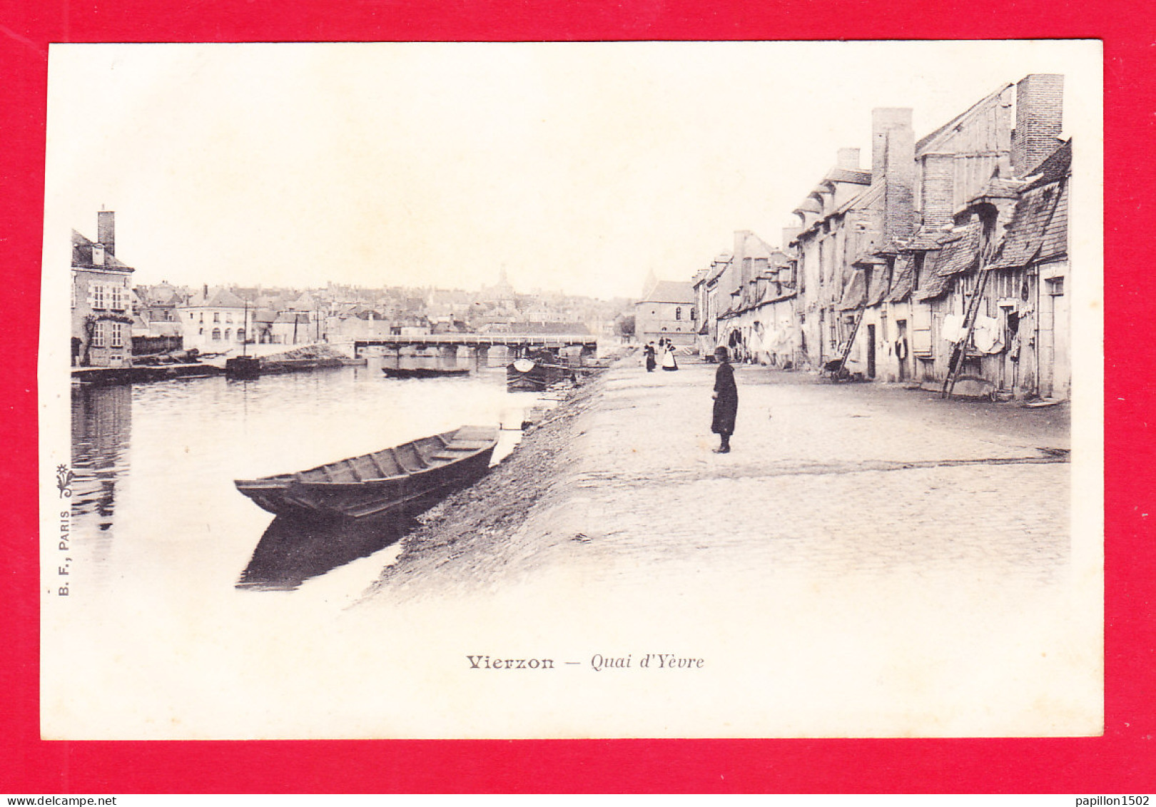 F-18-Vierzon-51Ph124  Le Quai D'Yèvre, Cpa Précurseur - Vierzon