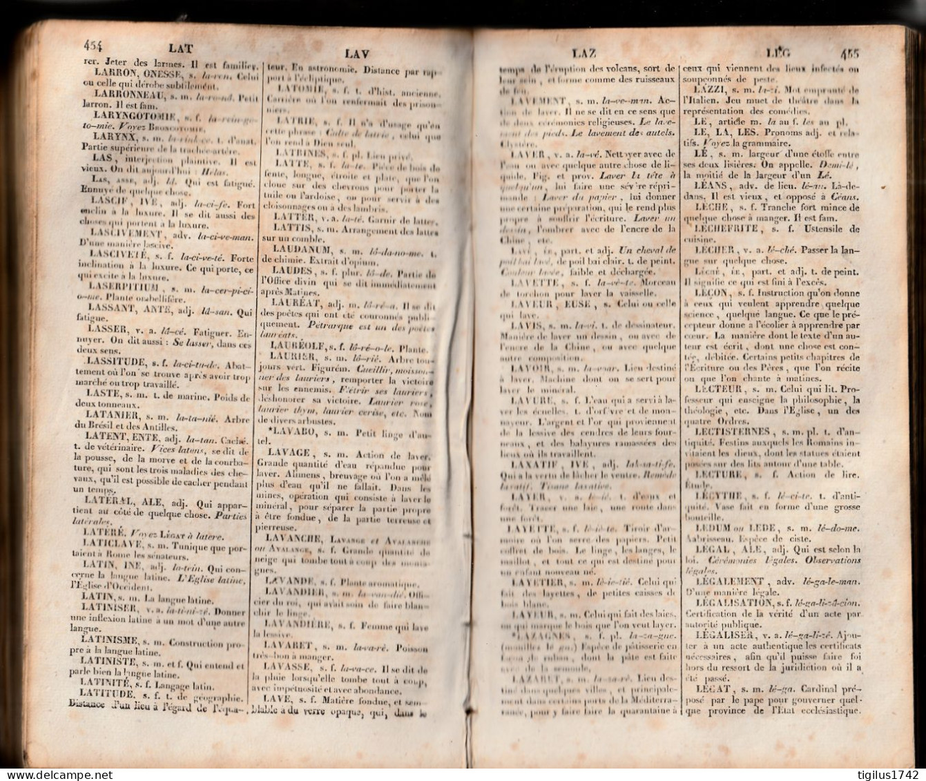 Vocabulaire De La Langue Française D'après Celui De Wailly, Corbet Ainé Libraire éd., Paris, 1836 - 1801-1900