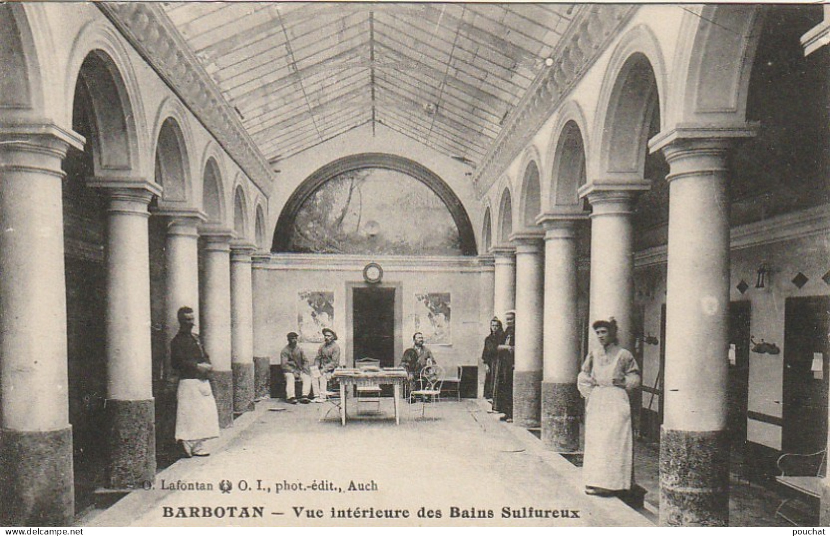 NE 2-(32) BARBOTAN - VUE INTERIEURE DES BAINS SULFUREUX  - ANIMATION - 2 SCANS - Barbotan