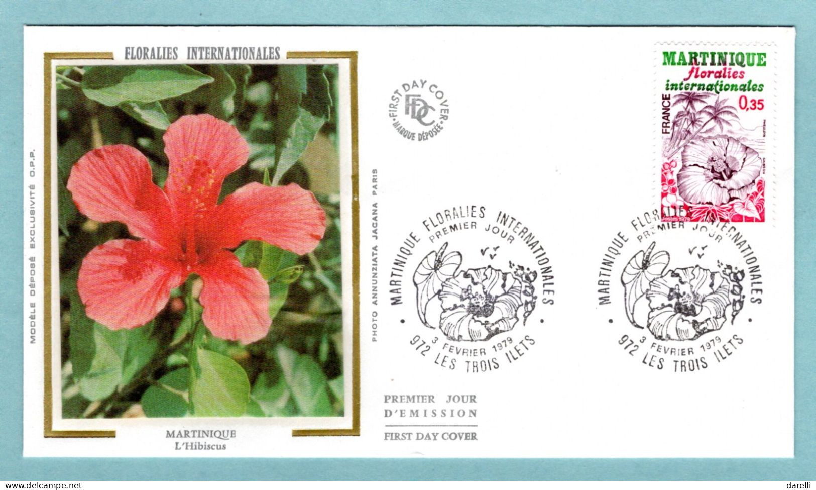 FDC France 1979 - Martinique Floralies Internationales YT 2035 - 972 Les Trois Ilets - 1970-1979