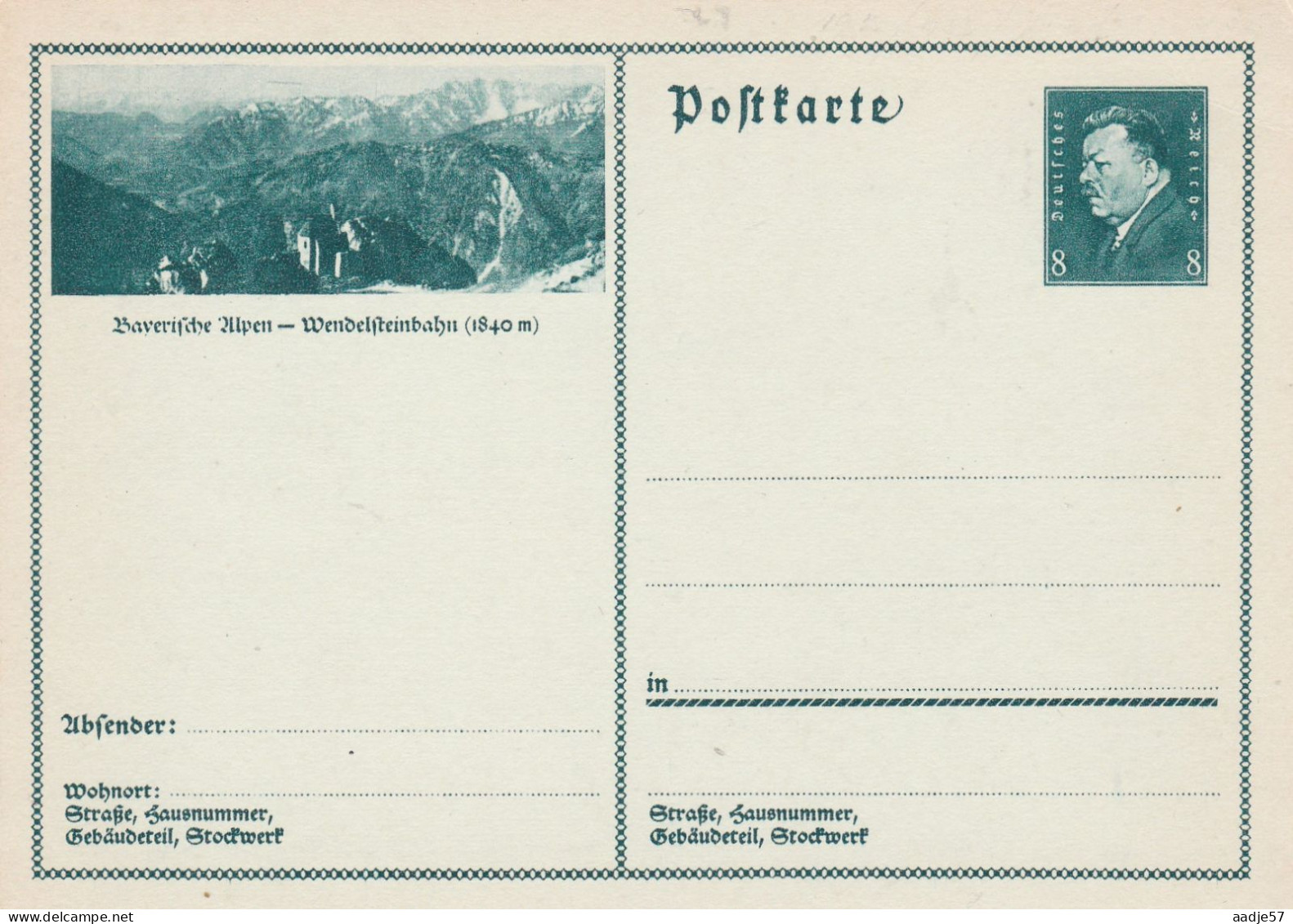 Besucht Baverische Alpen Wendelsteinbahn - Bildpostkarte 1931 -  Mint - Tarjetas