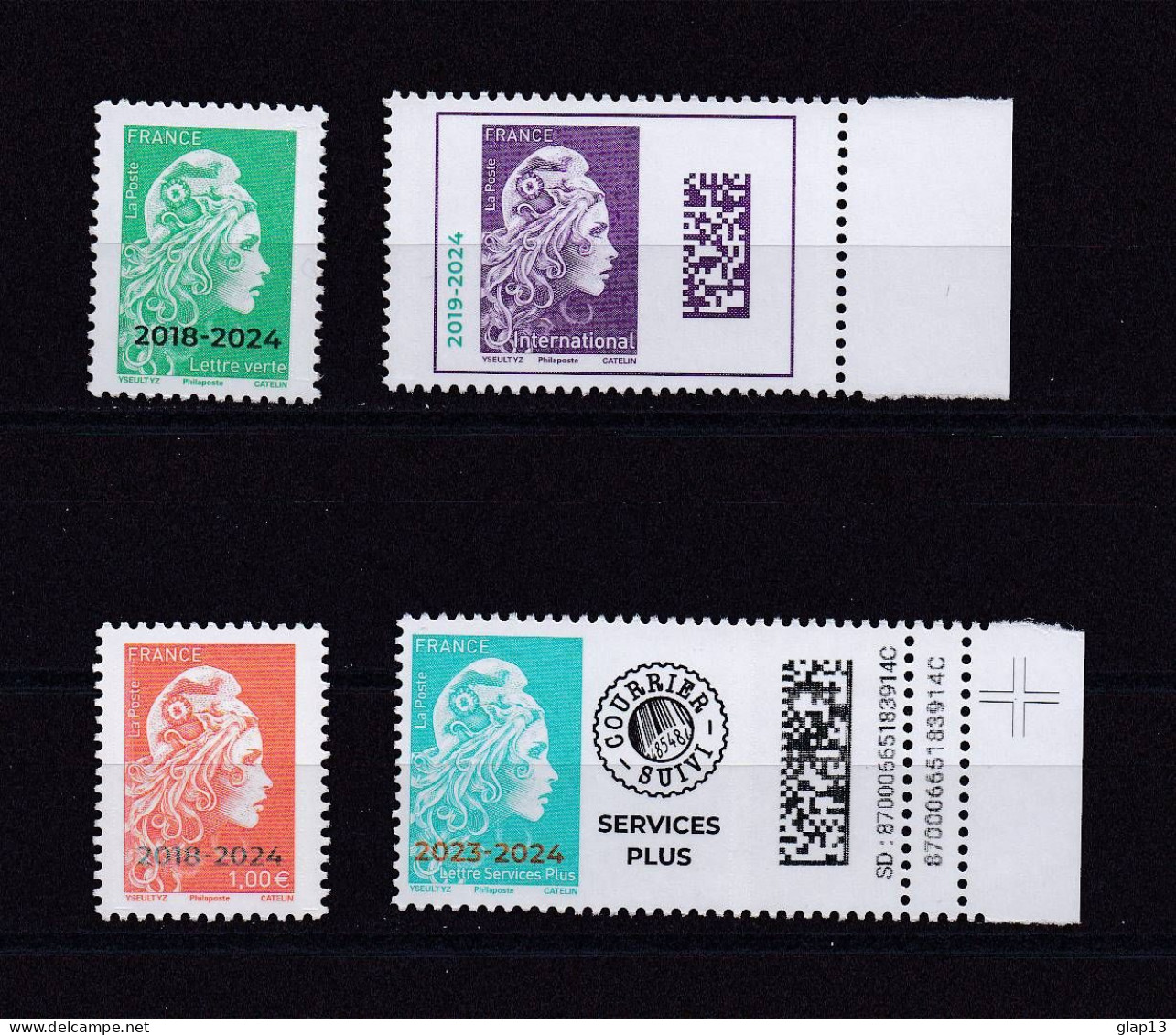 FRANCE 2024 MARIANNE SURCHARGEE LES 4 VALEURS NEUVES - Unused Stamps