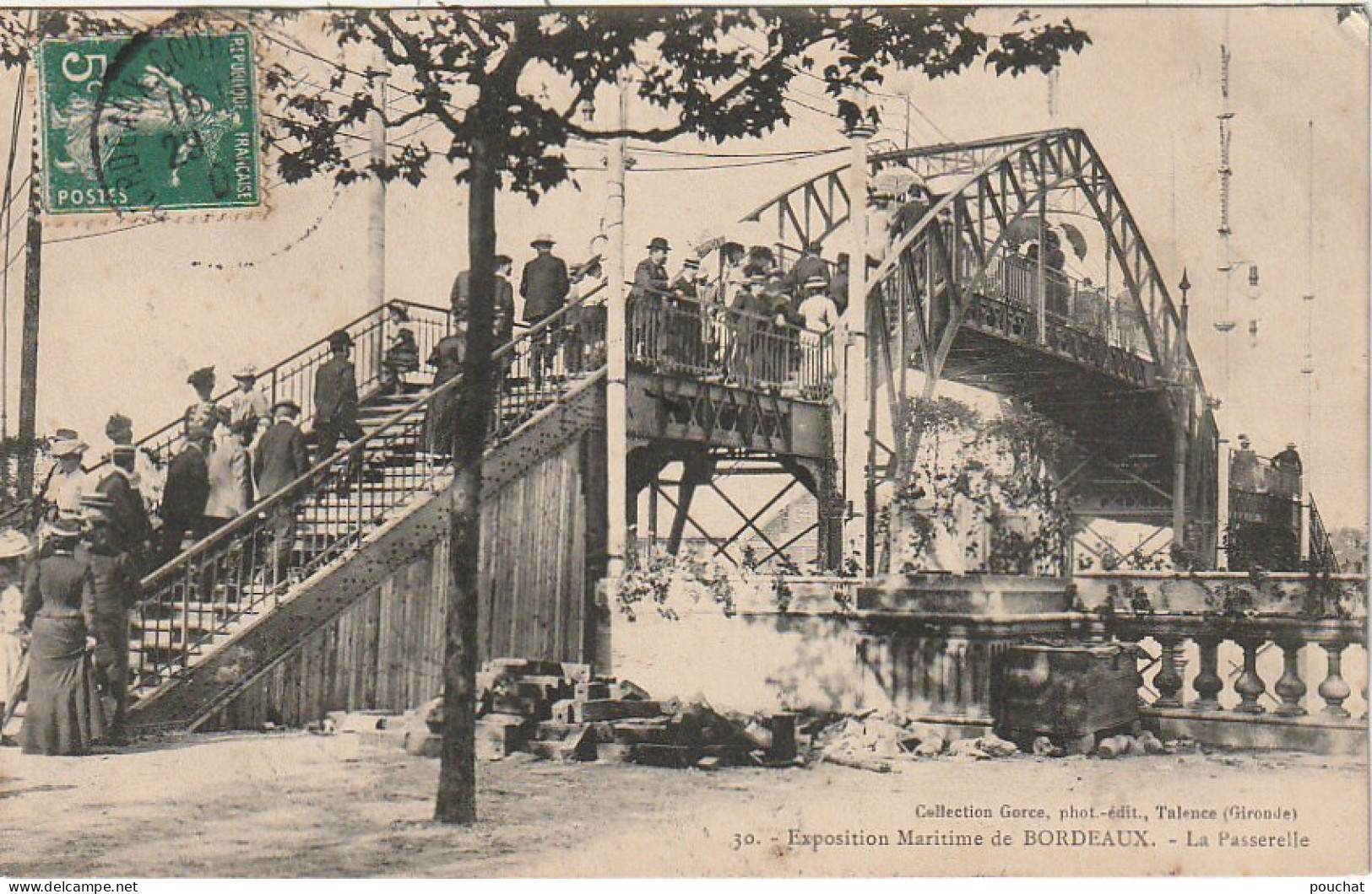 NE 3-(33)  EXPOSITION MARITIME DE BORDEAUX - LA PASSERELLE - TIMBRE TAXE DOS  -2 SCANS  - Bordeaux