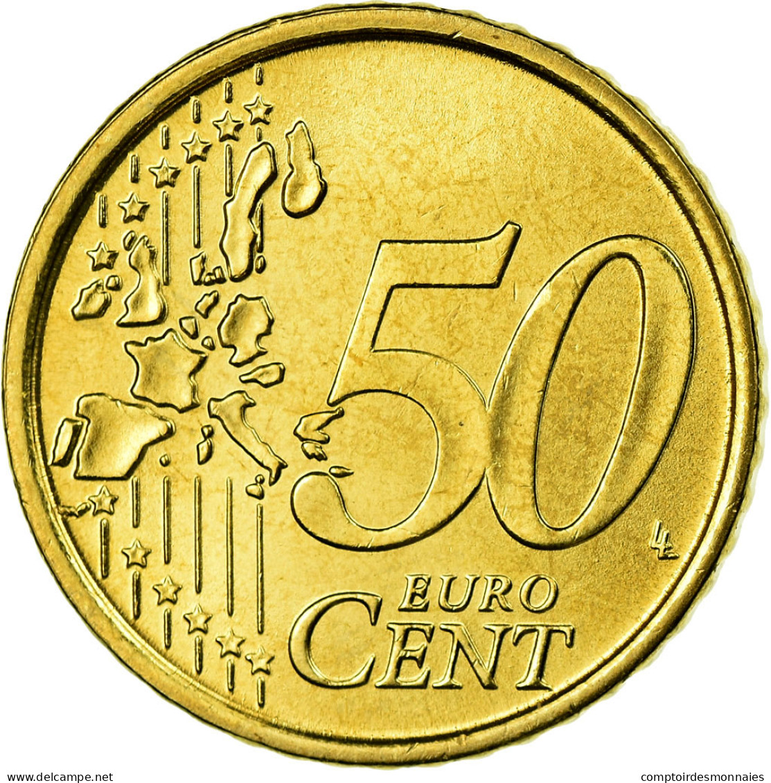 Italie, 50 Euro Cent, 2002, FDC, Laiton, KM:215 - Italie