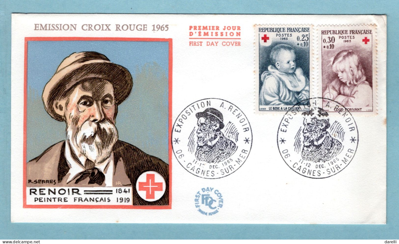 FDC France 1965 - Croix Rouge 1965 - YT 1466 Et YT 1467 - 06 Cagnes Sur Mer - 1960-1969