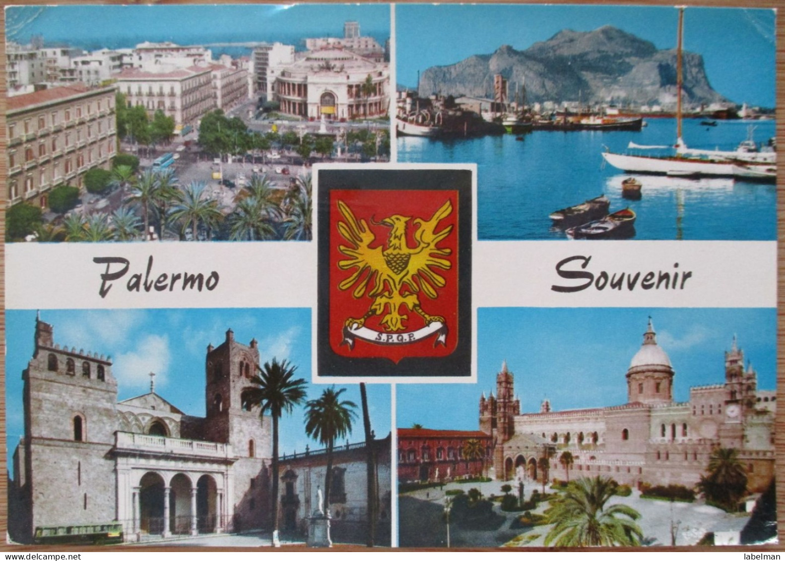 ITALIA ITALY PALERMOMULTI VIEW PANORAMA POSTCARD CARTE POSTALE ANSICHTSKARTE CARTOLINA POSTKARTE CARD KARTE - Palermo