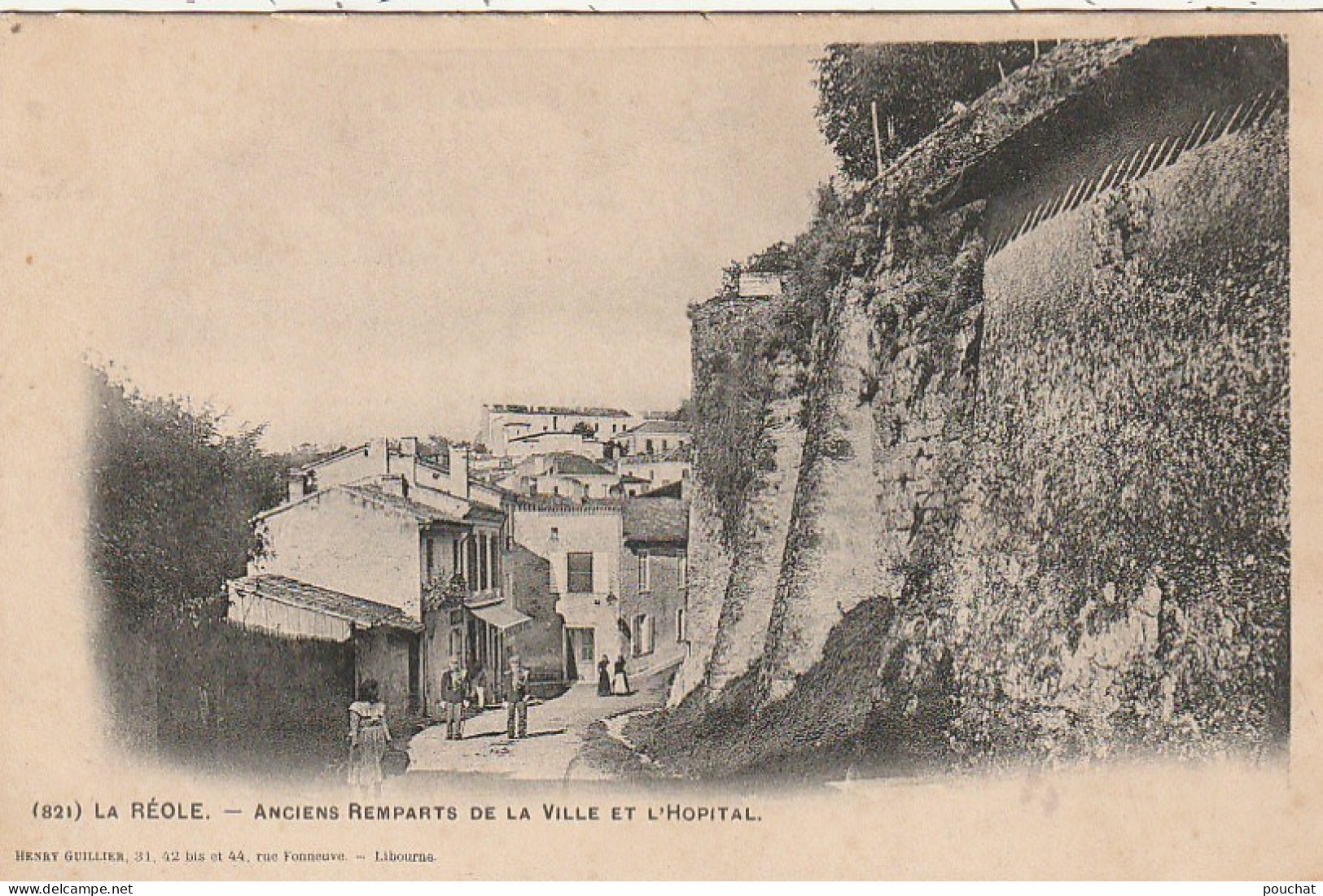 NE 5-(33)  LA REOLE - ANCIENS REMPARTS DE LA VILLE ET L' HOPITAL - 2 SCANS - La Réole