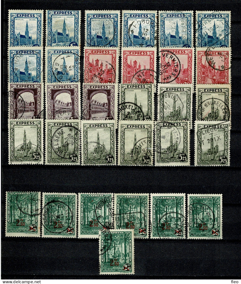 1929 292C 292D 292E 292G & 292H (LOT TIMBRES° 31x , HIGH VALUE !!) EXPRESSEZEGELS - Usati