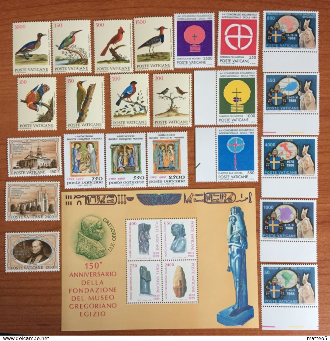 1989 - Vaticano - Serie Annata Completa 23 Valori + 1 Bf -  Nuovi - Unused Stamps