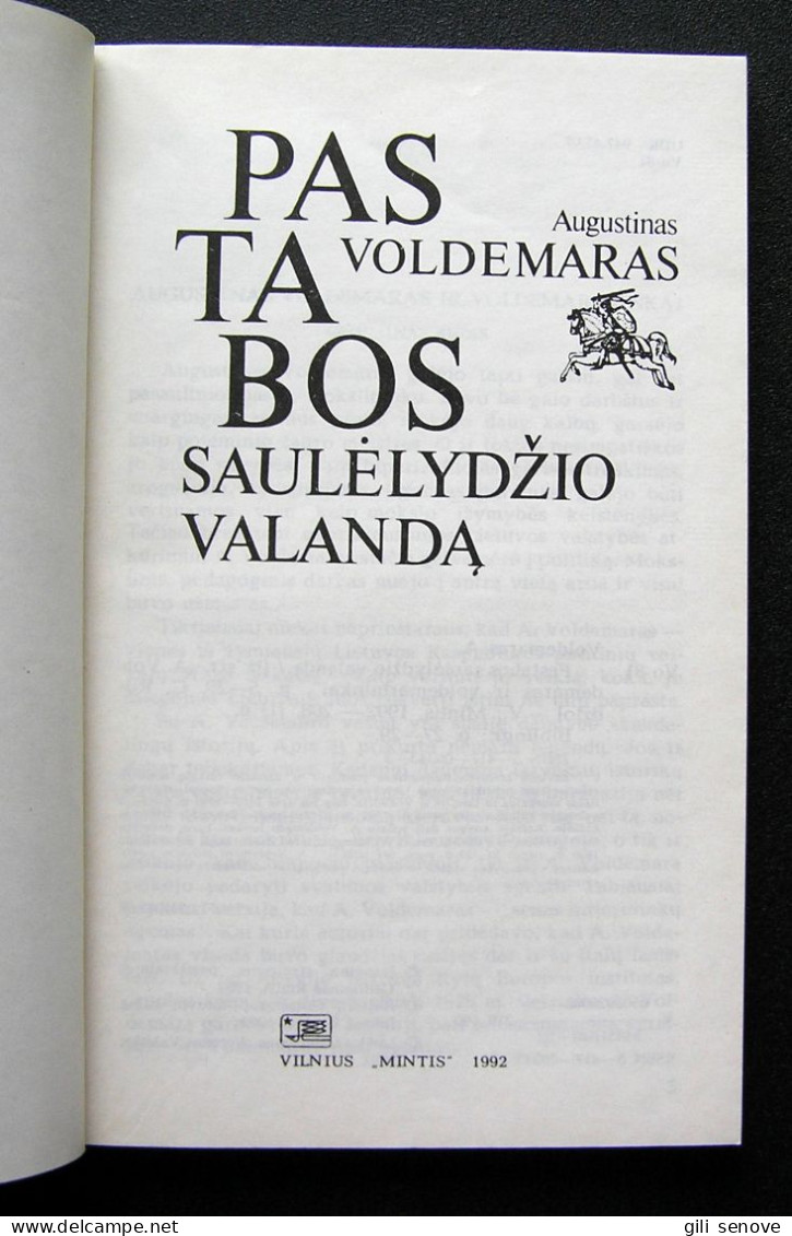 Lithuanian Book / Pastabos Saulėlydžio Valandą 1992 - Ontwikkeling