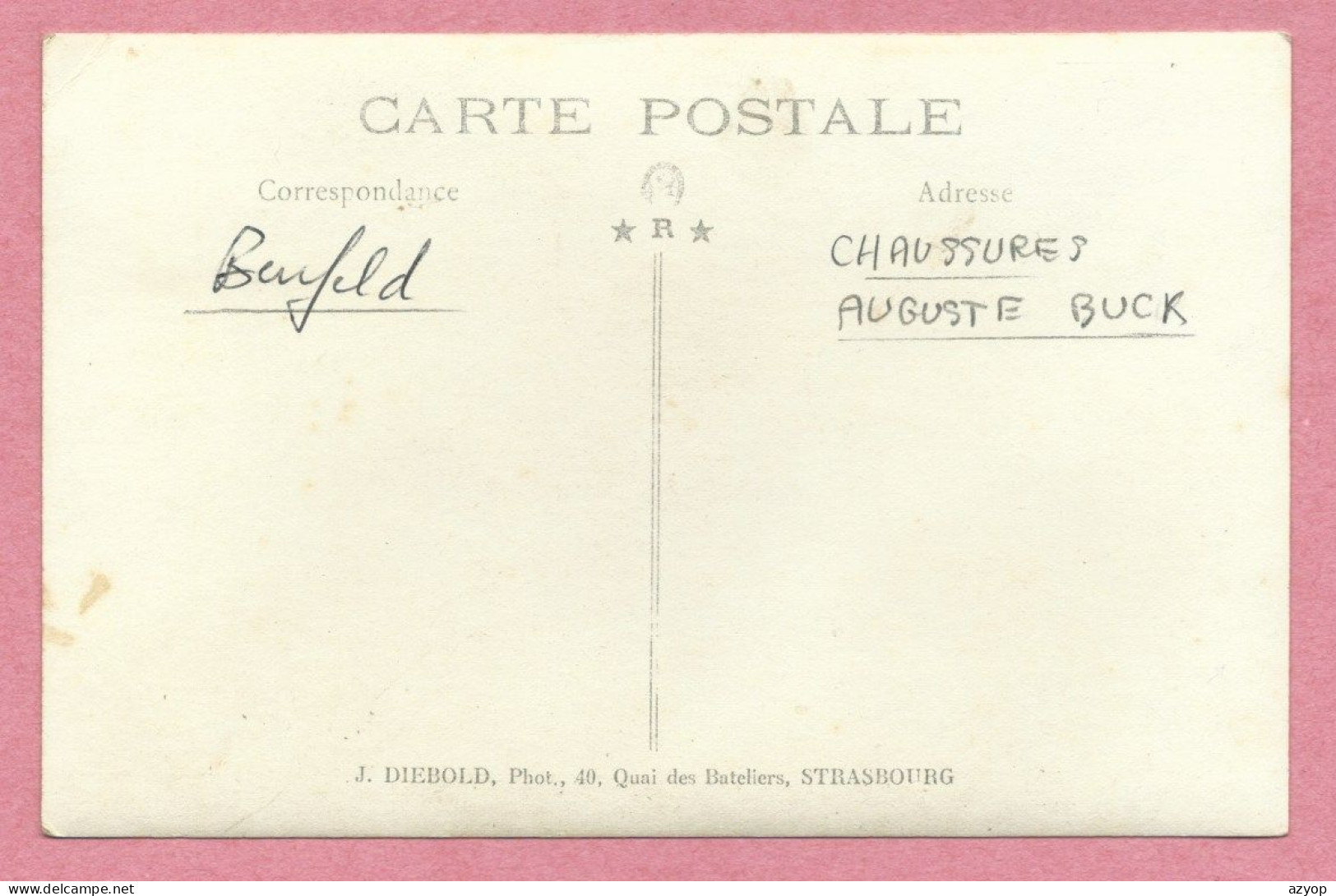 67 - BENFELD - Carte Photo - Schuhlager - Magasin De Chaussures Auguste BUCK - Benfeld