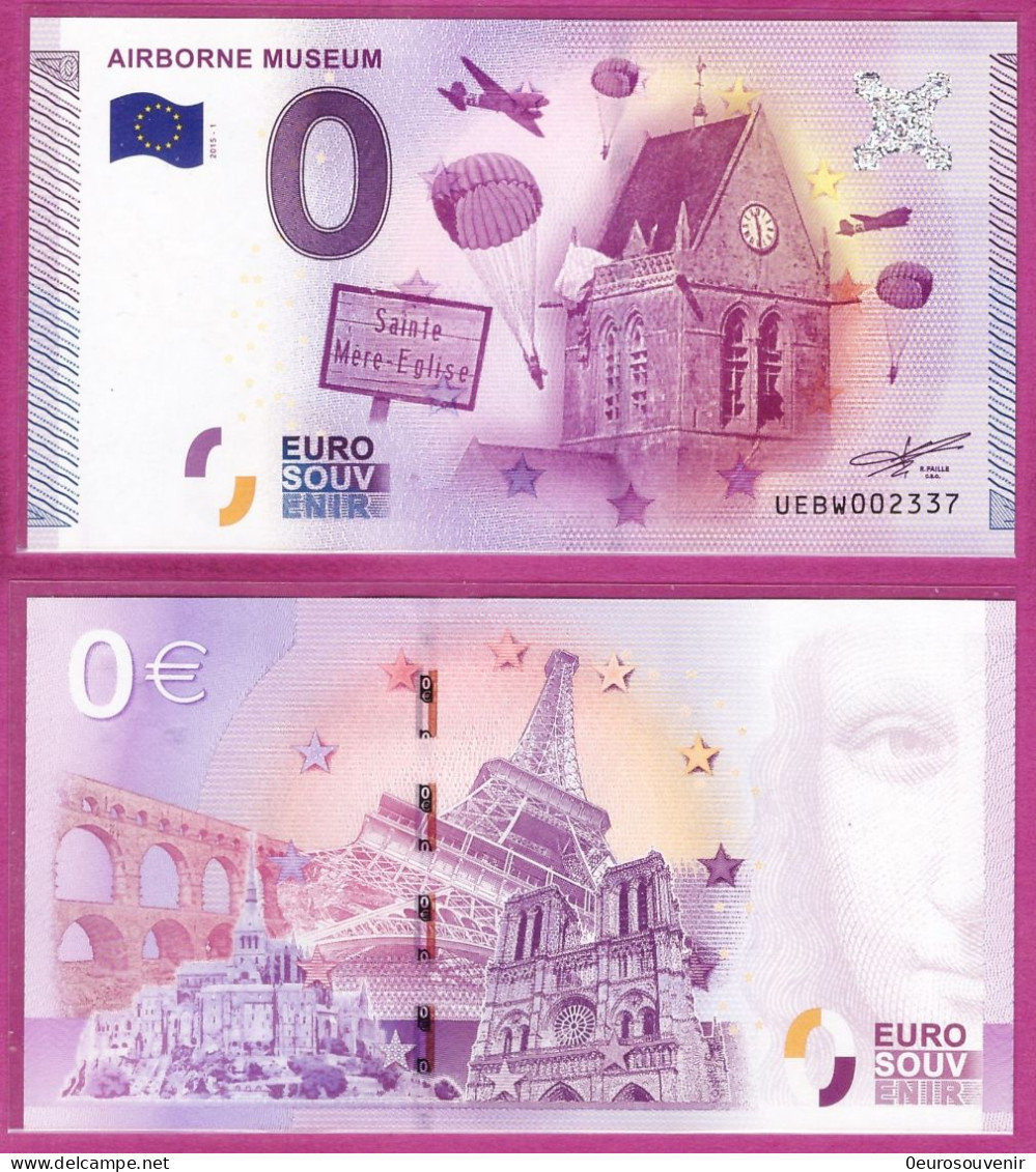 0-Euro UEBW 2015-1  AIRBORNE MUSEUM - Private Proofs / Unofficial