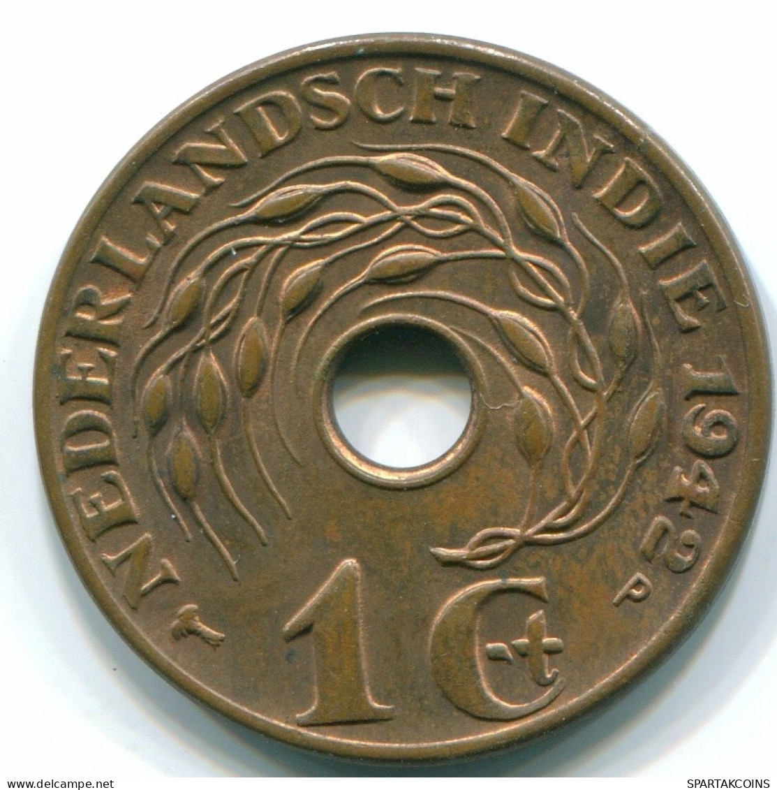 1 CENT 1942 NETHERLANDS EAST INDIES INDONESIA Bronze Colonial Coin #S10300.U.A - Niederländisch-Indien
