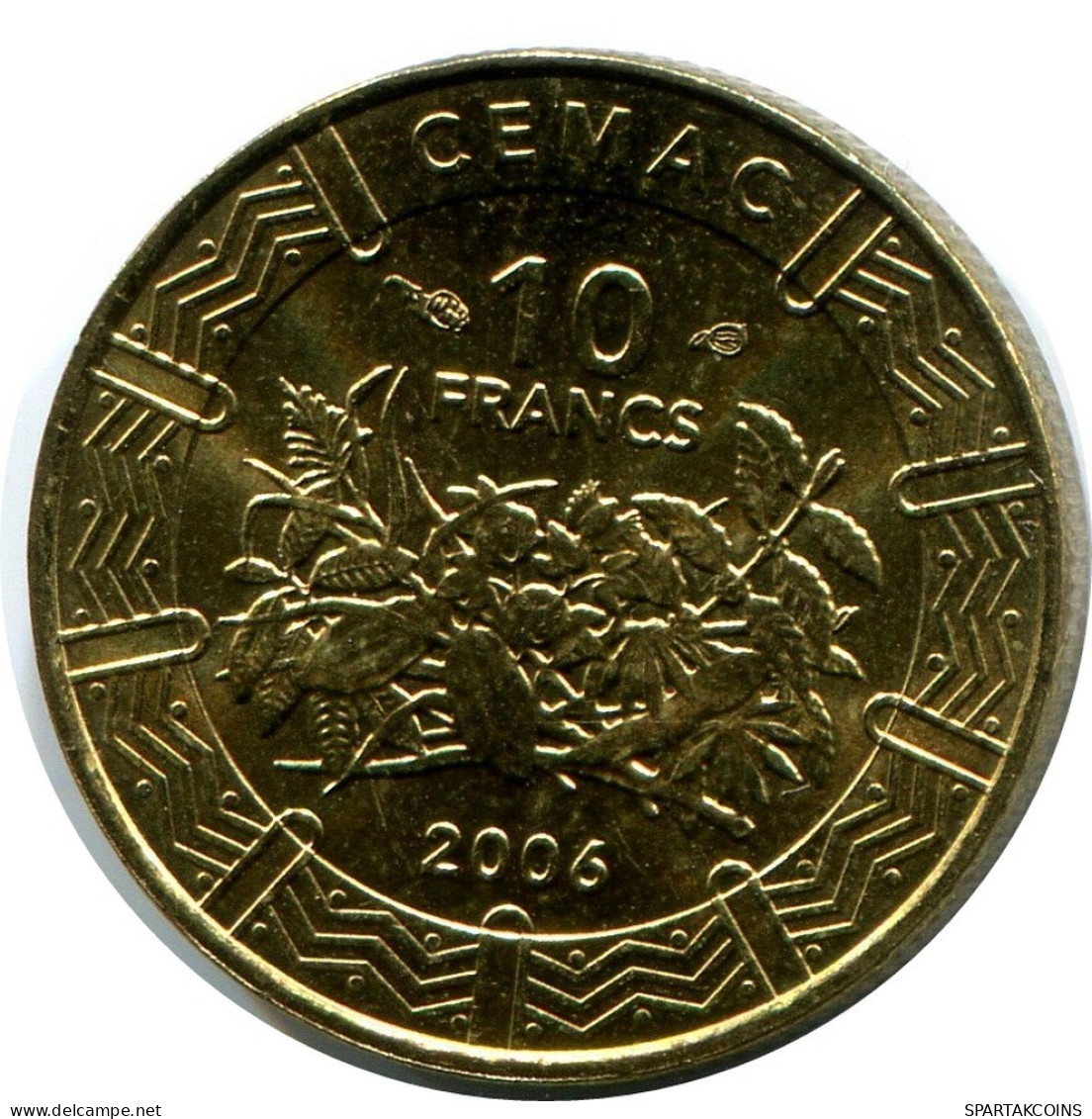 10 FRANCS CFA 2006 CENTRAL AFRICAN STATES (BEAC) Münze #AP862.D.A - Centraal-Afrikaanse Republiek