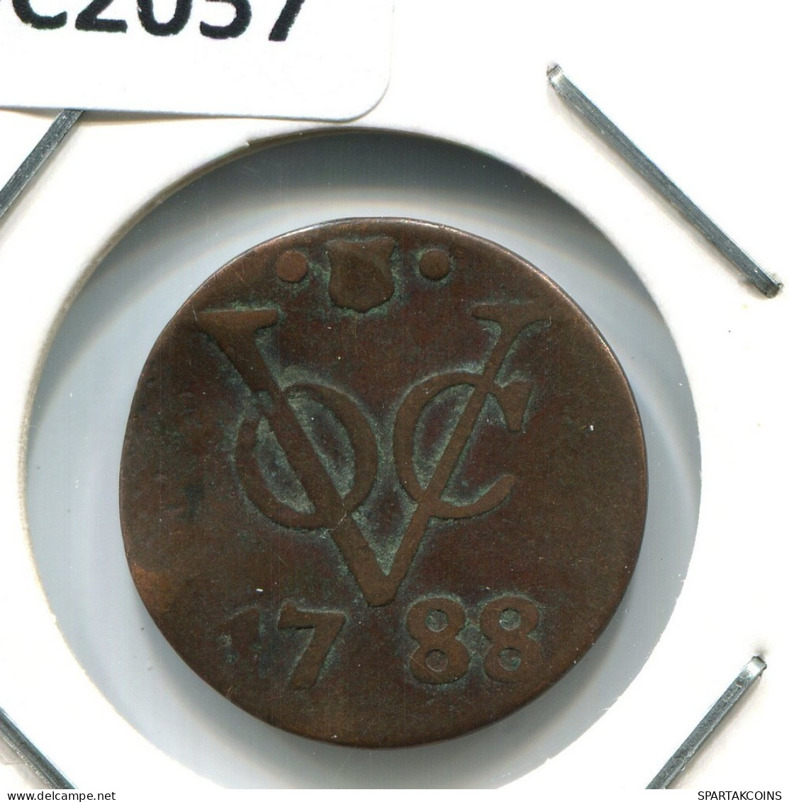 1780 UTRECHT VOC DUIT NEERLANDÉS NETHERLANDS Colonial Moneda #VOC2057.10.E.A - Indes Néerlandaises
