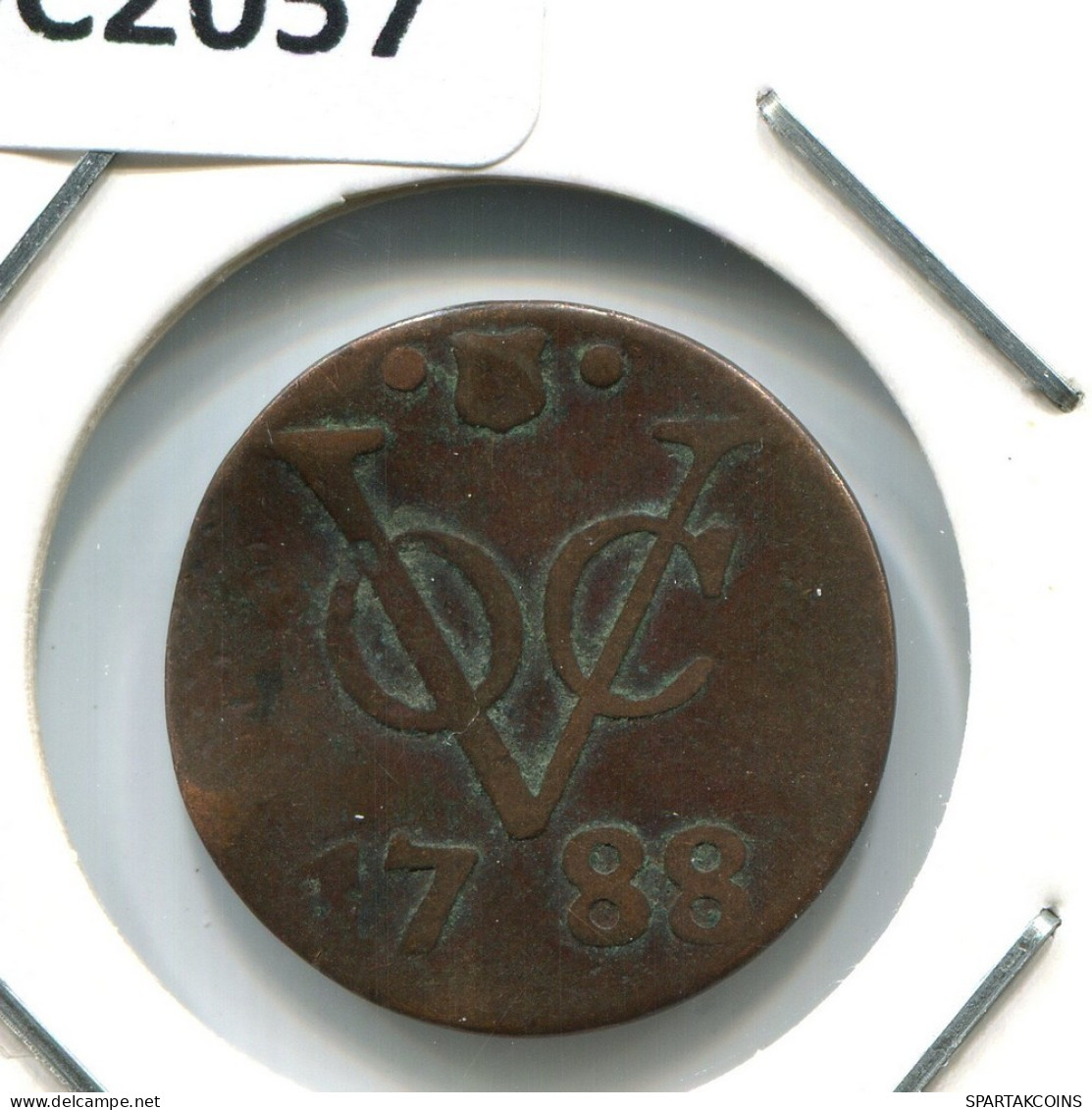 1780 UTRECHT VOC DUIT NEERLANDÉS NETHERLANDS Colonial Moneda #VOC2057.10.E.A - Niederländisch-Indien