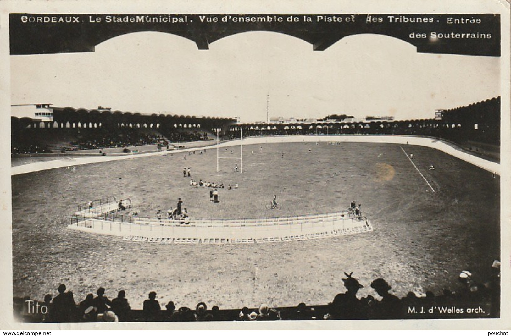 NE 9-(33) BORDEAUX - STADE MUNICIPAL - VUE D' ENSEMBLE DE LA PISTE ET DES TRIBUNES  - 2 SCANS - Bordeaux