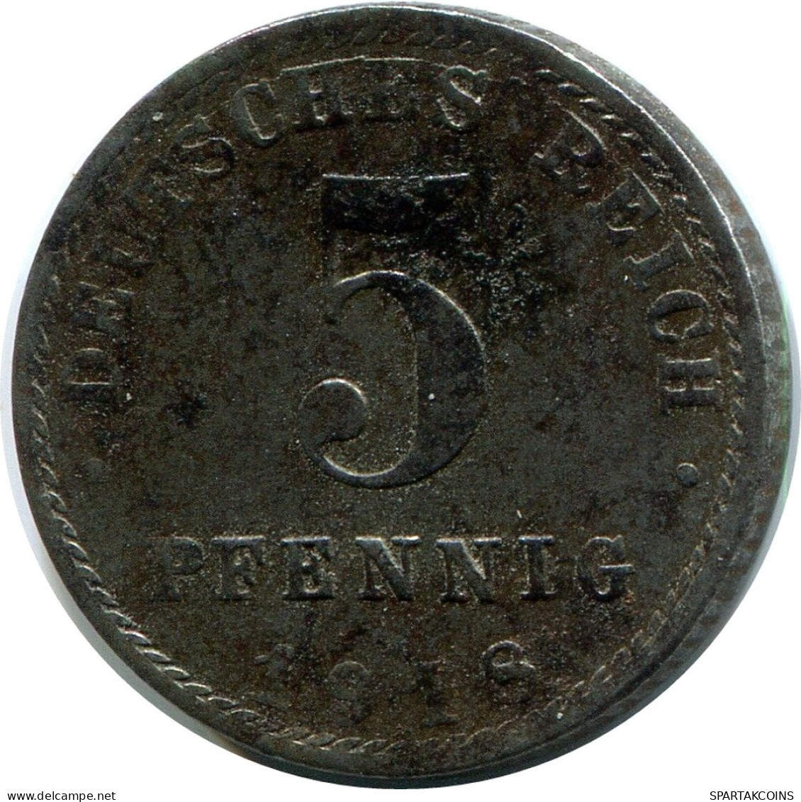 5 PFENNIG 1918 A DEUTSCHLAND Münze GERMANY #DB861.D.A - 5 Renten- & 5 Reichspfennig