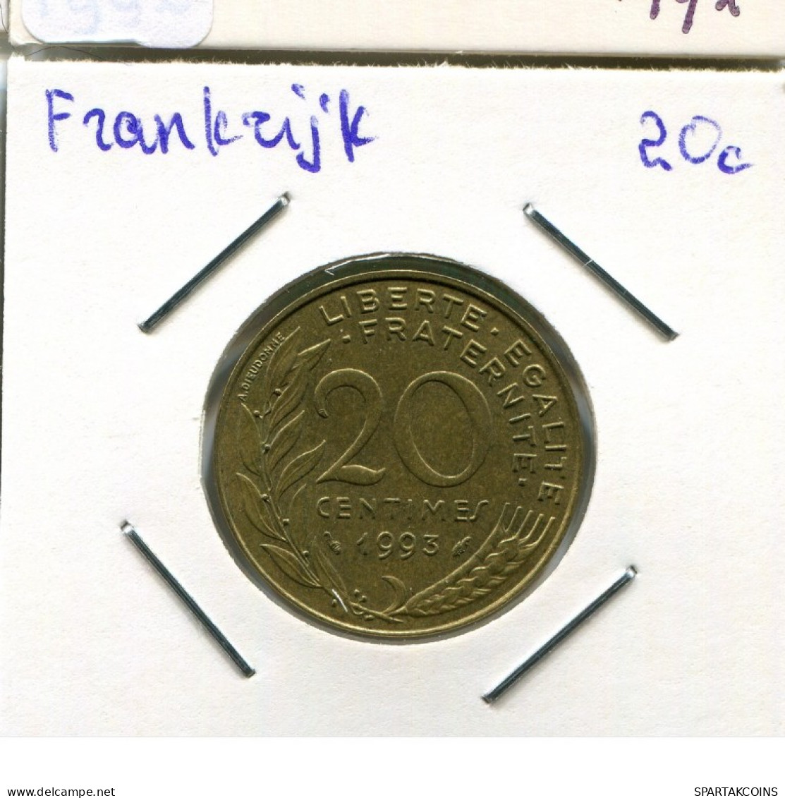 20 CENTIMES 1993 FRANKREICH FRANCE Französisch Münze #AM874.D.A - 20 Centimes
