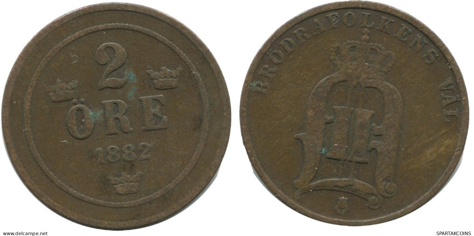 2 ORE 1882 SUECIA SWEDEN Moneda #AC922.2.E.A - Svezia