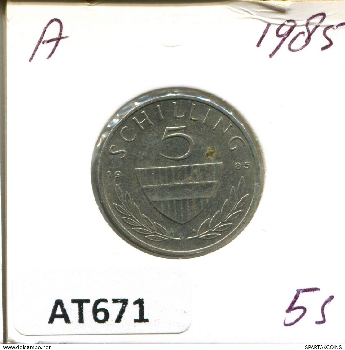 5 SCHILLING 1985 AUTRICHE AUSTRIA Pièce #AT671.F.A - Oostenrijk