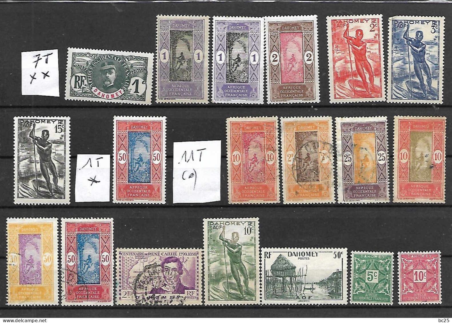 DAHOMEY-42 TRES BEAUX TIMBRES DONT 8 NEUFS * * AVEC BLOC - 3 NEUF * ET 31 OBLITERES PAS EMINCES- DEPUIS 1906-07-3 SCANS - Used Stamps