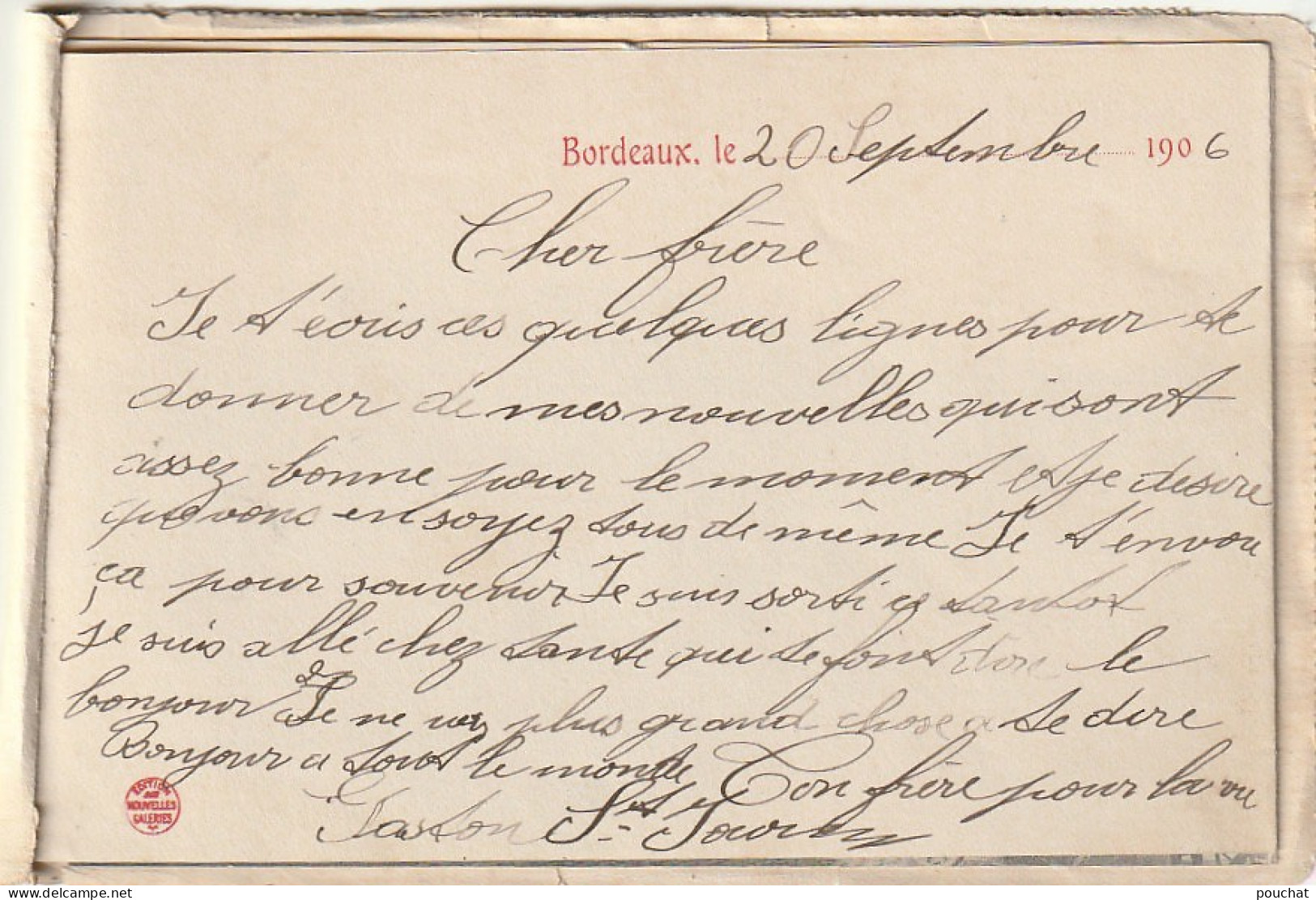 NE 10-(33) CARTE LETTRE SOUVENIR - BORDEAUX - MULTIVUES : GARE , PONT DE PIERRE , ALLEES DE TOURNY... 9 SCANS - Cuadernillos Turísticos