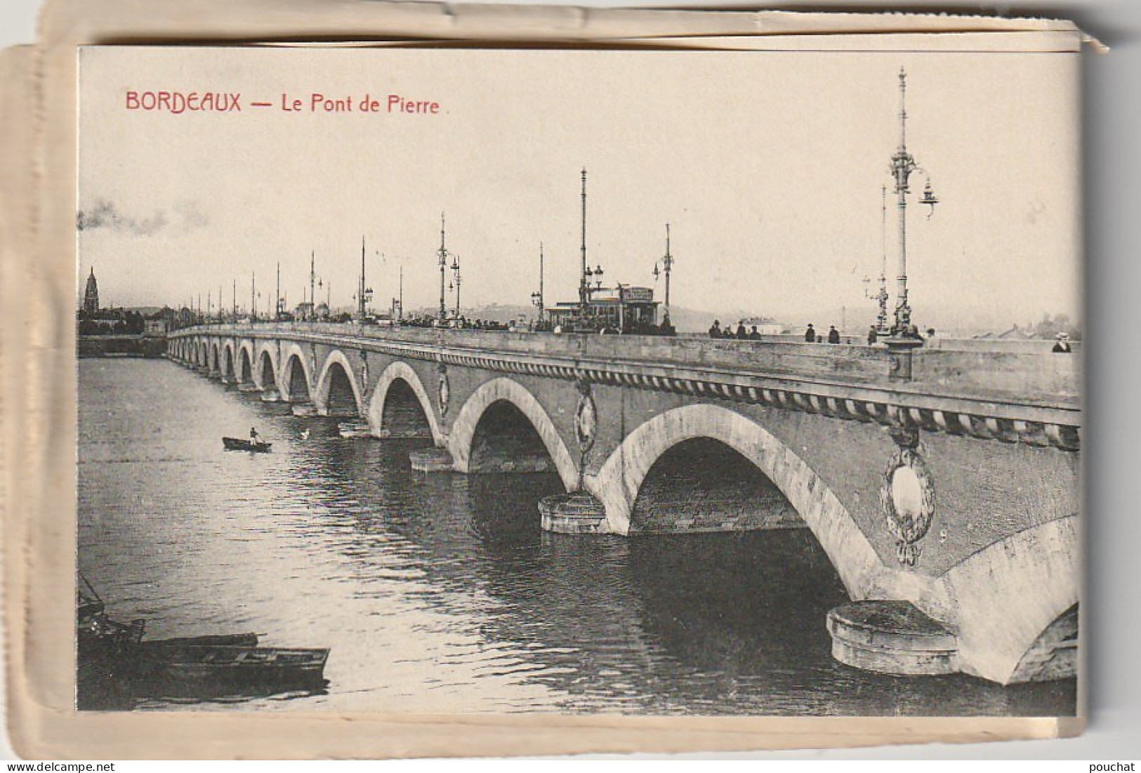 NE 10-(33) CARTE LETTRE SOUVENIR - BORDEAUX - MULTIVUES : GARE , PONT DE PIERRE , ALLEES DE TOURNY... 9 SCANS - Cuadernillos Turísticos