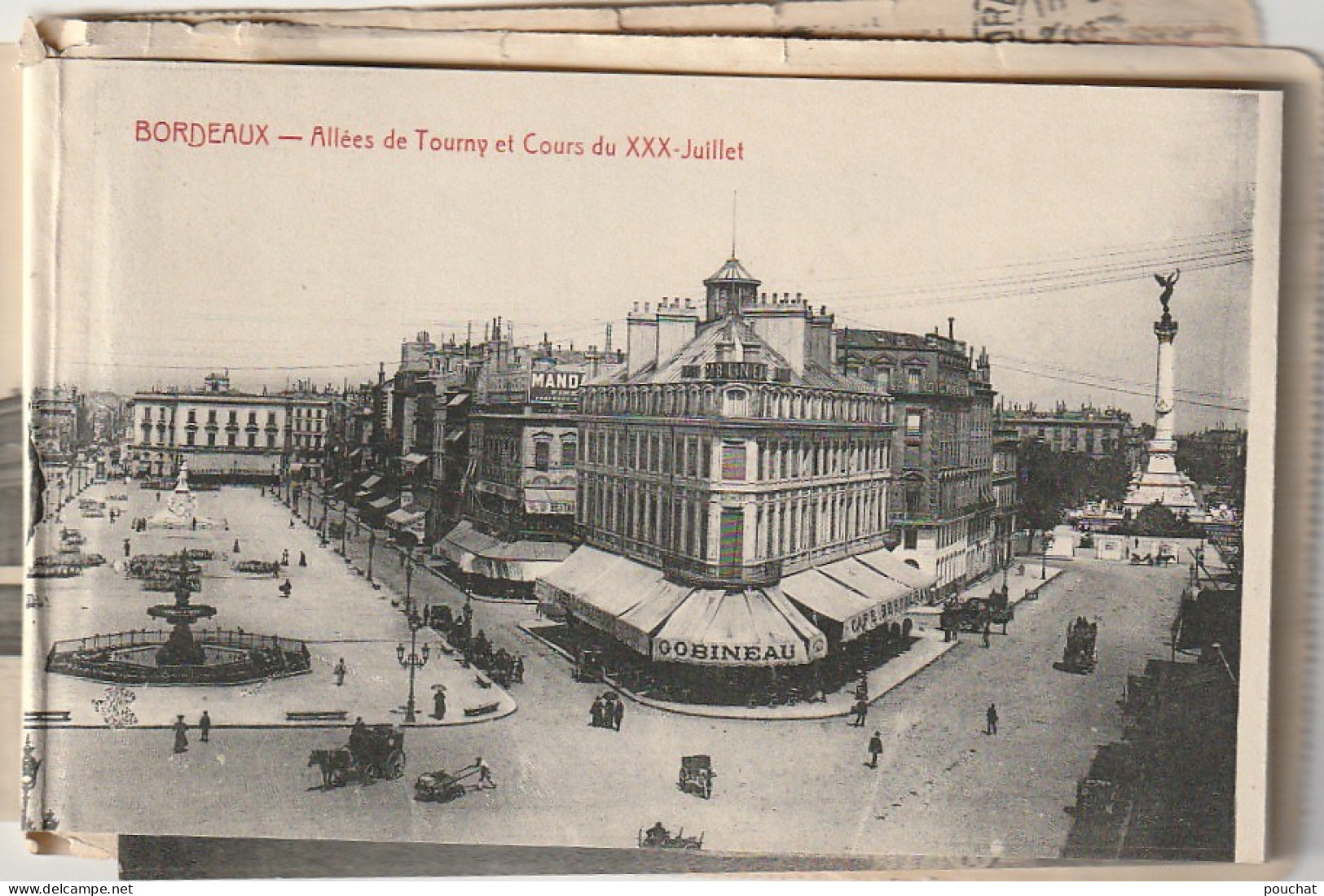 NE 10-(33) CARTE LETTRE SOUVENIR - BORDEAUX - MULTIVUES : GARE , PONT DE PIERRE , ALLEES DE TOURNY... 9 SCANS