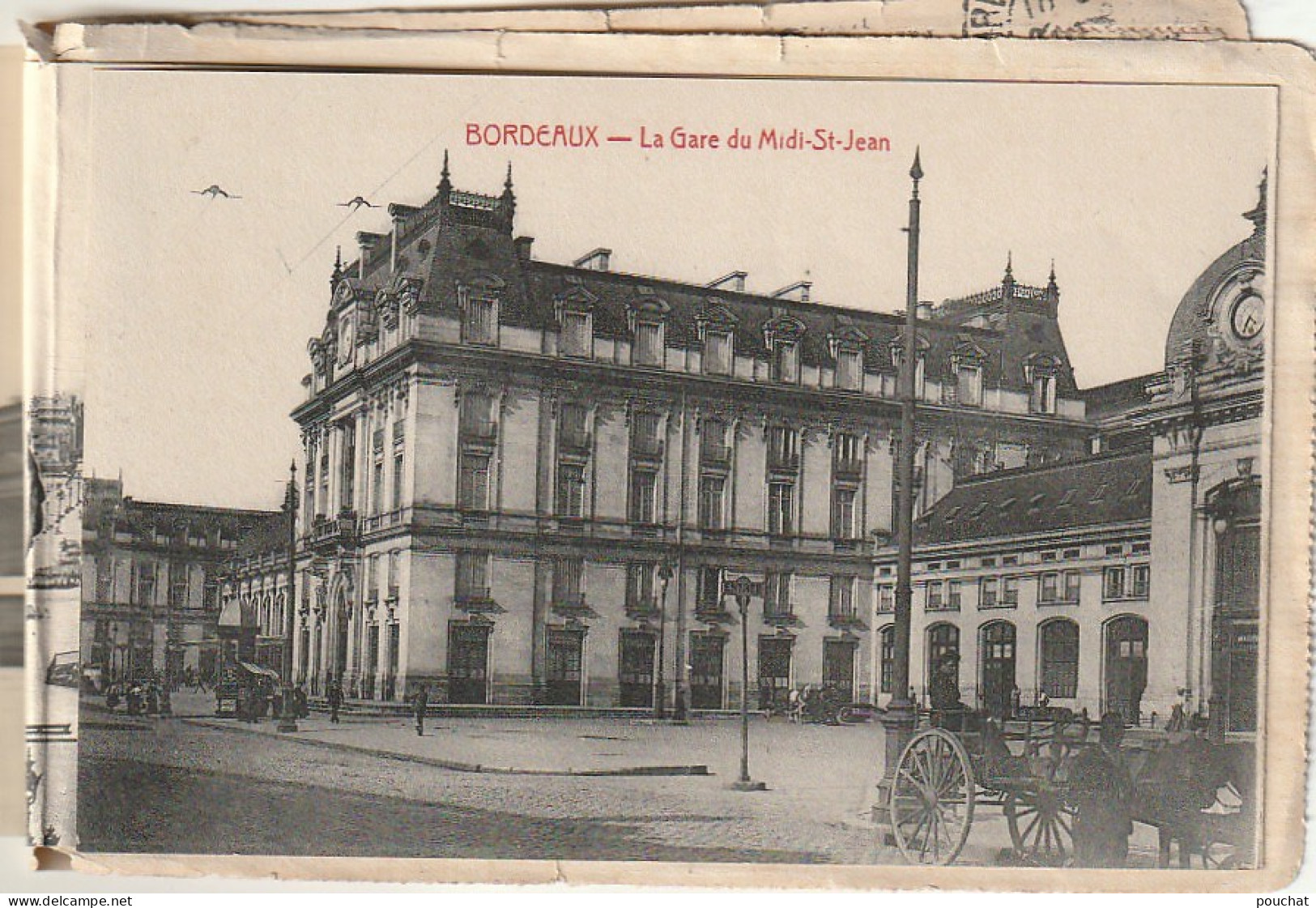 NE 10-(33) CARTE LETTRE SOUVENIR - BORDEAUX - MULTIVUES : GARE , PONT DE PIERRE , ALLEES DE TOURNY... 9 SCANS